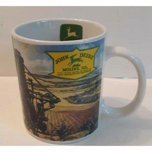 John Deere Gibson Mug Boy & Dog Tractor Moline, Ill.  Logo Farm Country Ag